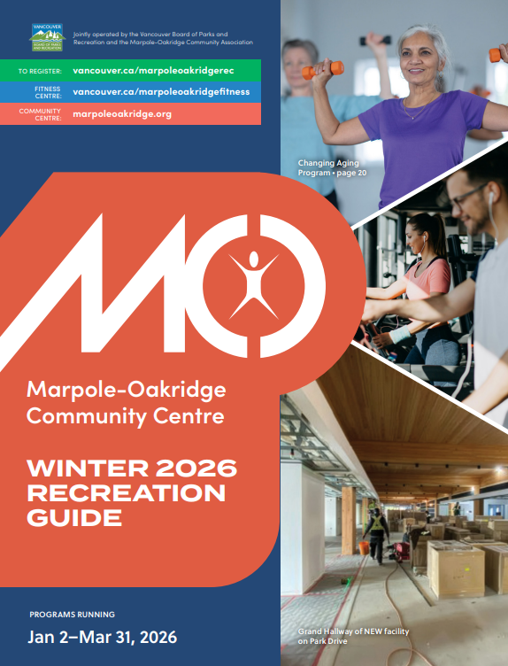 marpole-oakridge community centre winter 2026 recreation guide